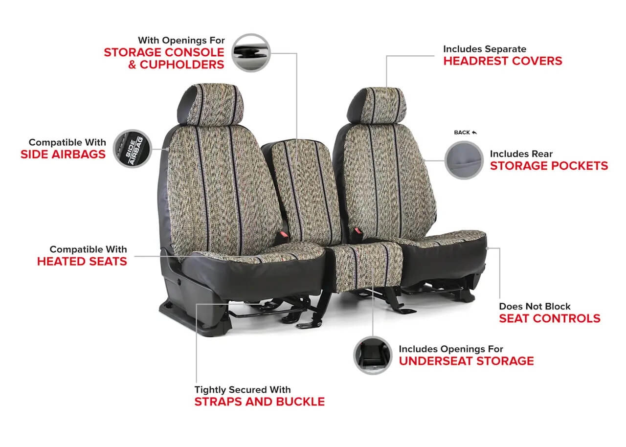 saddle blanket seat cover features